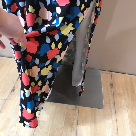 41 HAWTHORN Beatriz Maxi Dress Floral Black Side Slit Plus XXL Womens New - Picture 6 of 7